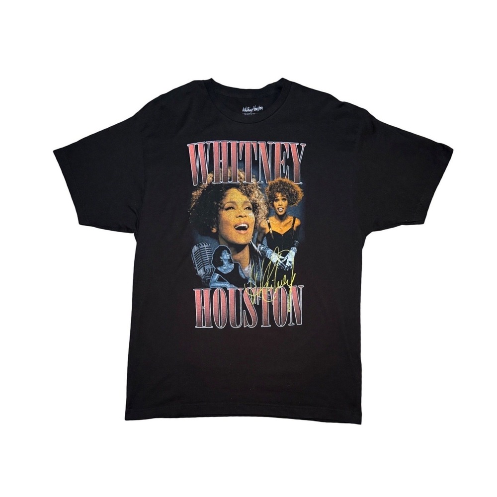 Whitney Houston Graphic T-Shirt I Will Always Love You Women's XL Black